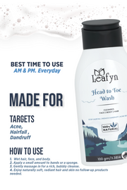 100% Natural Head-to-Toe Wash for Hair, Face & Body