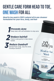 100% Natural Head-to-Toe Wash for Hair, Face & Body