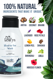100% Natural Head-to-Toe Wash for Hair, Face & Body